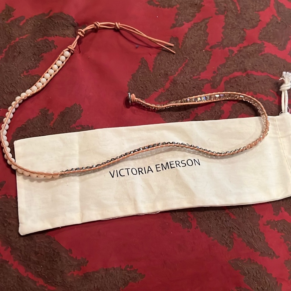 Victoria Emerson wrap bracelet new neutral gray sparkly bracelet adjustable